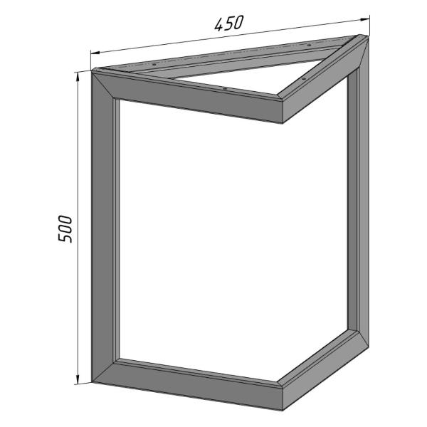 Изображение товара Подстолье Parallax опора для журнального столика 500х450 мм, 40x20 м
