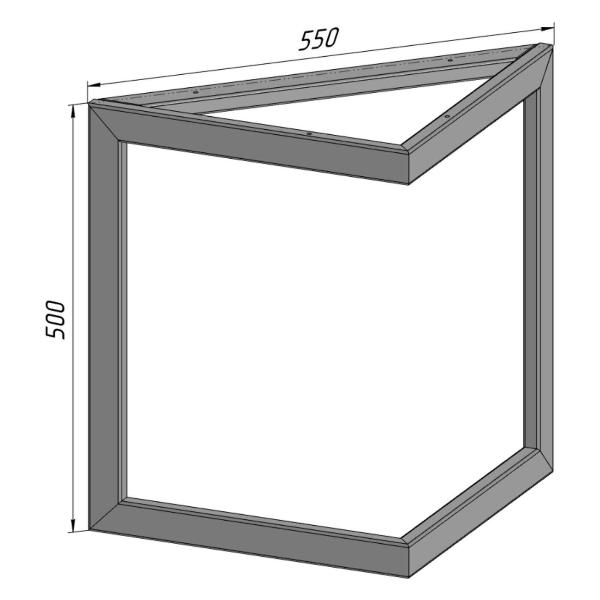 Изображение товара Подстолье Parallax опора для журнального столика 500х550 мм, 40x20 м
