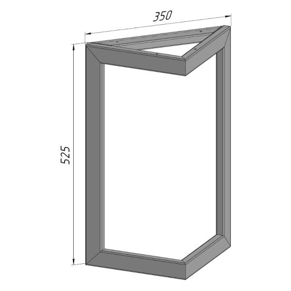 Изображение товара Подстолье Parallax опора для журнального столика 525х350 мм, 40х20 м