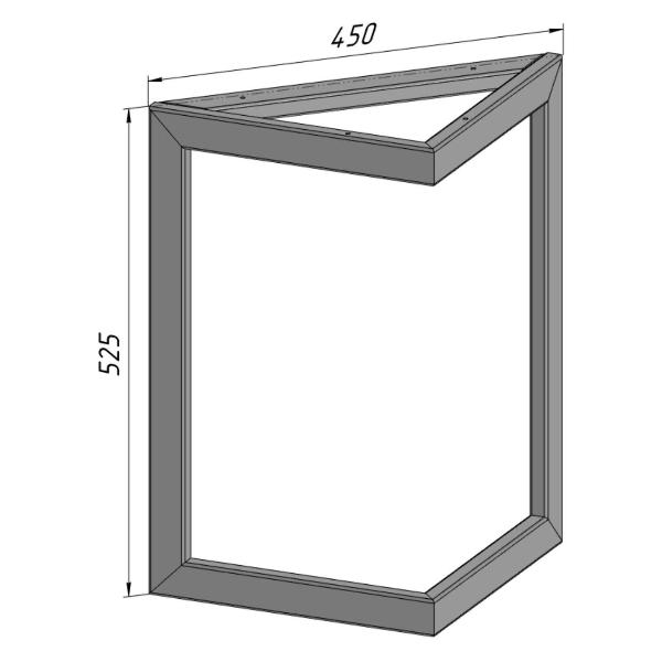 Изображение товара Подстолье Parallax опора для журнального столика 525х450 мм, 40х20 м