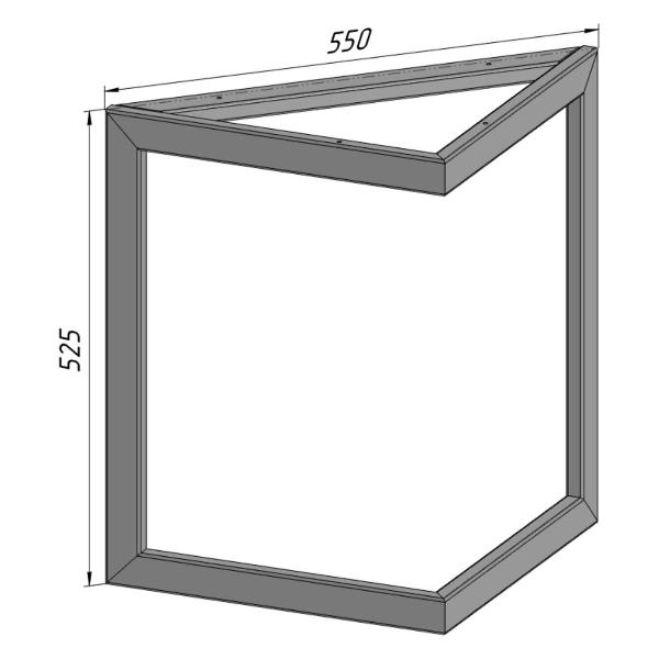 Изображение товара Подстолье Parallax опора для журнального столика 525х550 мм, 40x20 м