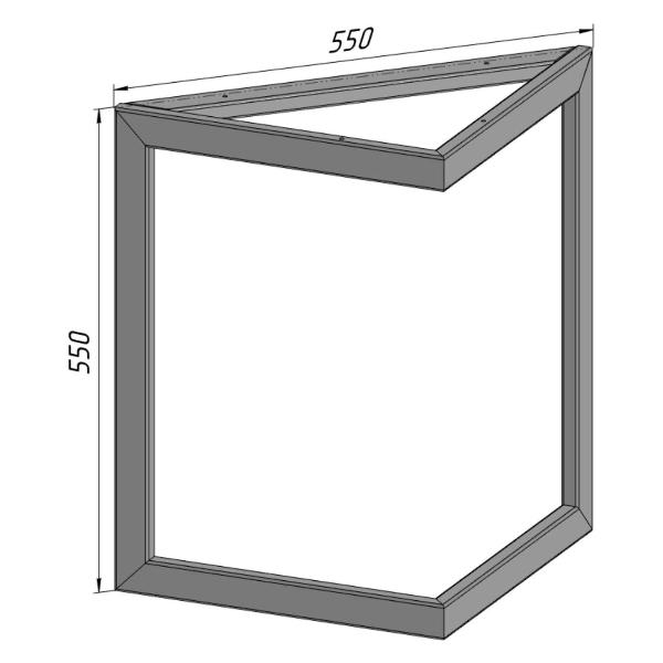 Изображение товара Подстолье Parallax опора для стола 550 550 40x20 треугольное металли