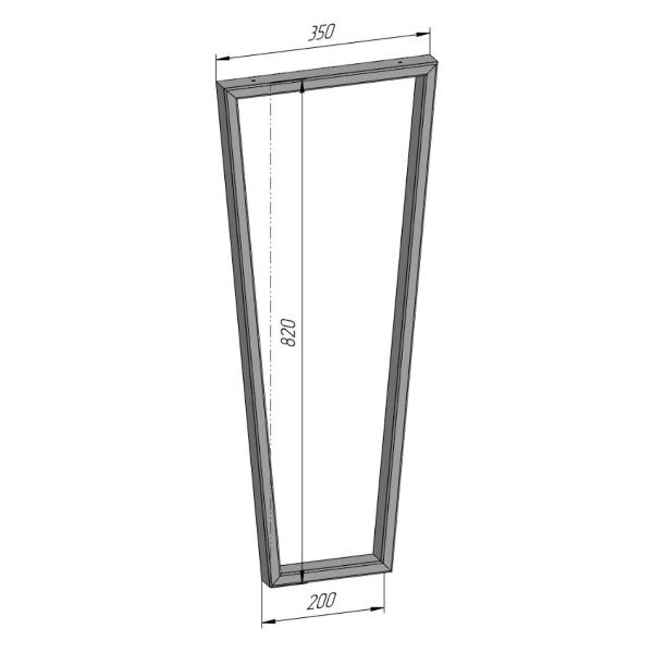 Изображение товара Подстолье Parallax для стола Трапеция Лофт 820 350 40 мм, барное, ме
