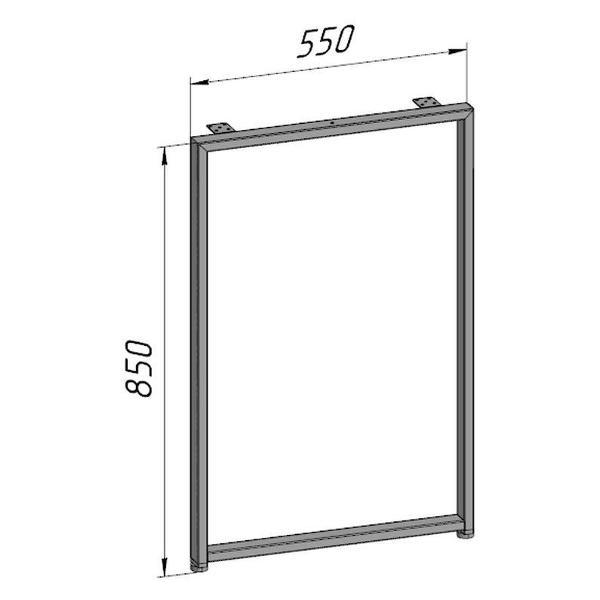 Изображение товара Подстолье Parallax для стола О-образное 850 550 40x20 мм Лофт регули