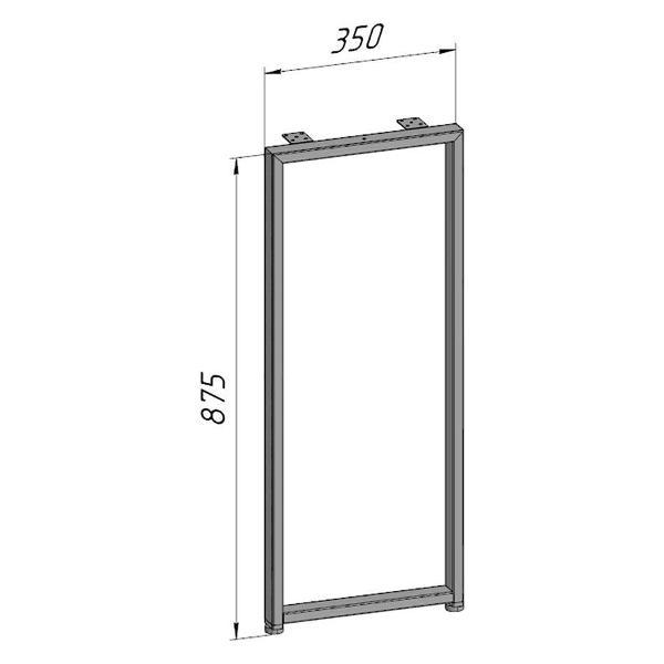 Изображение товара Подстолье Parallax для стола О-образное 875 350 40x20 мм Лофт регули