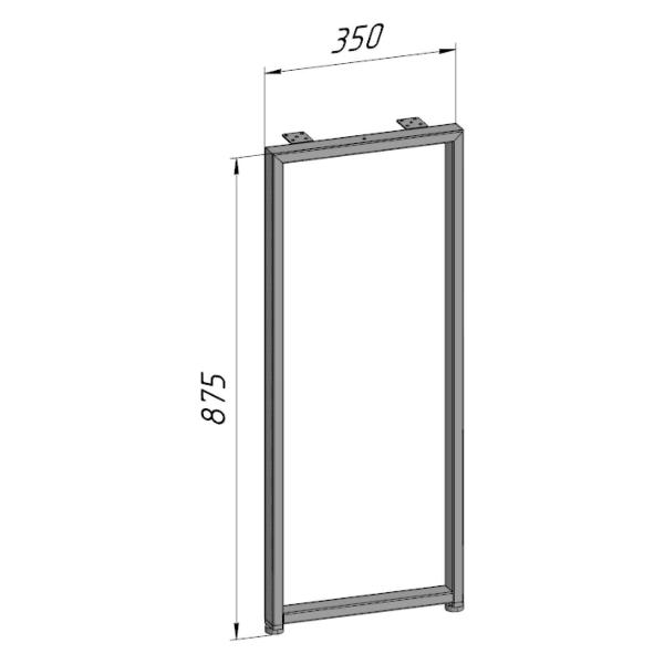 Изображение товара Подстолье Parallax для стола О-образное 875 350 40x20 мм Лофт регули