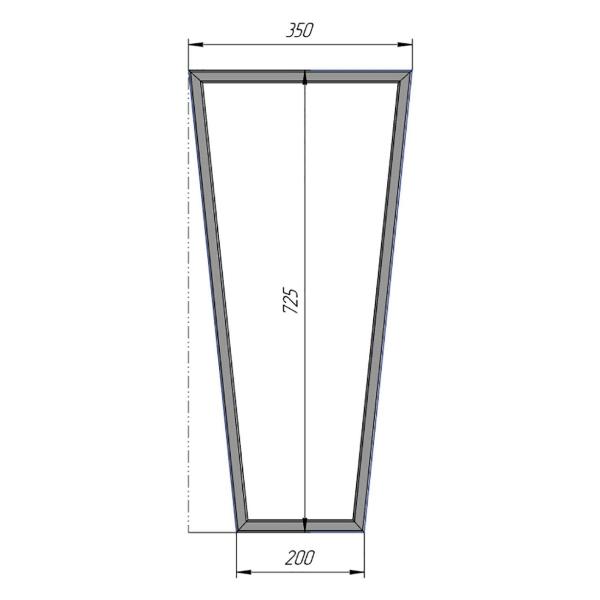 Изображение товара Подстолье Parallax для стола Трапеция Лофт 725 350 40 мм барное мета