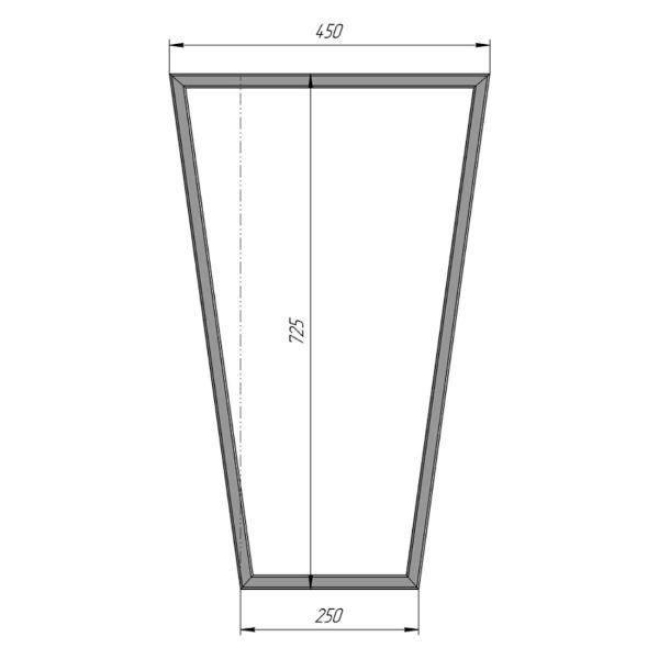 Изображение товара Подстолье Parallax для стола Трапеция Лофт 725 450 40 мм, барное, ме