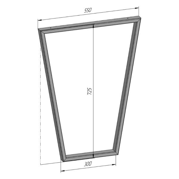 Изображение товара Подстолье Parallax для стола Трапеция Лофт 725 550 40 мм, барное, ме