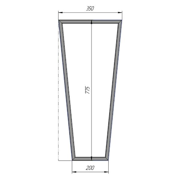 Изображение товара Подстолье Parallax для стола Трапеция Лофт 775 350 40 мм барное мета