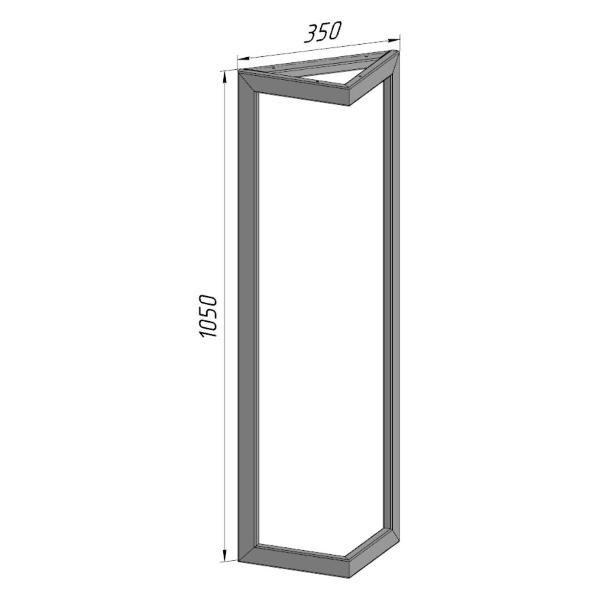 Изображение товара Подстолье Parallax опора для стола 1050 350 40x20 треугольное металл