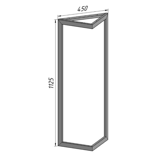 Изображение товара Подстолье Parallax опора для стола 1125 450 40x20 треугольное металл