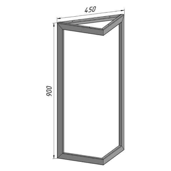 Изображение товара Подстолье Parallax опора для стола 900 450 40x20 треугольное металли