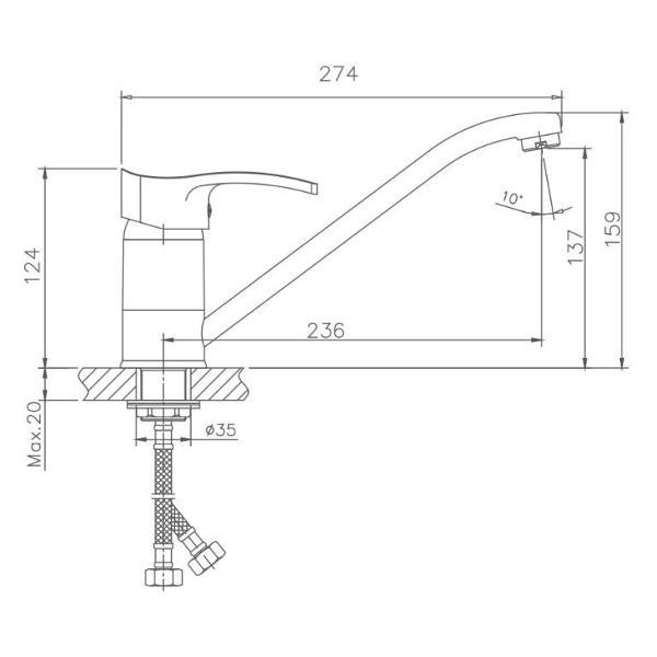 Изображение товара Смеситель Haiba HB4970