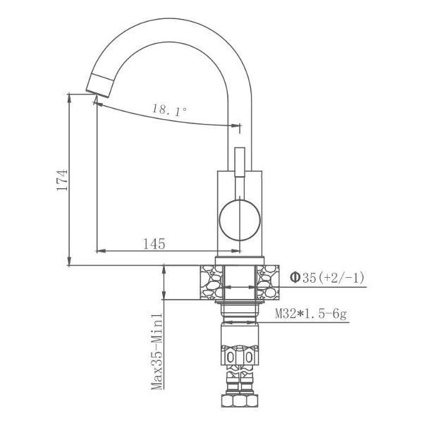 Изображение товара Смеситель Haiba HB72304-3