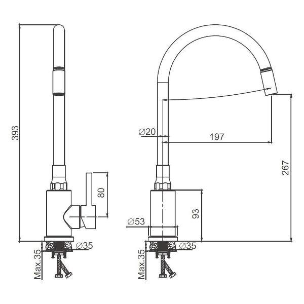Изображение товара Смеситель BELZ B73809-1