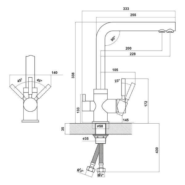 Изображение товара Смеситель Florentina 333.20H.2113.900