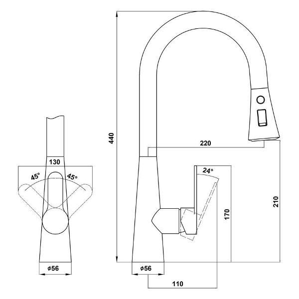 Изображение товара Смеситель Florentina 313.29Н.1223.107