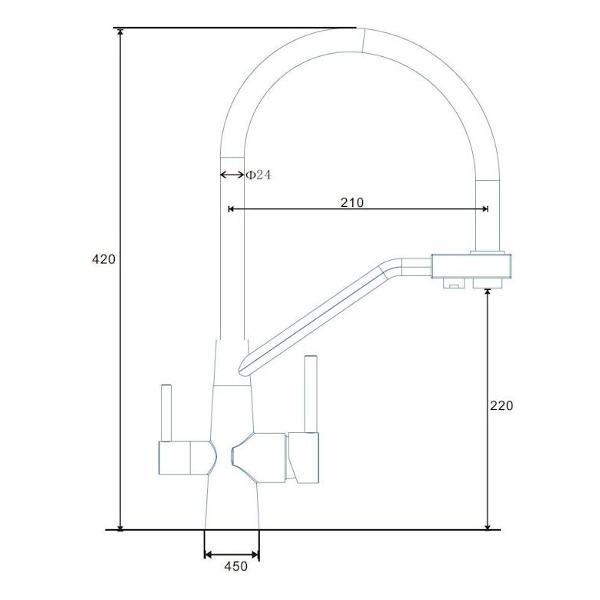 Изображение товара Смеситель ESKO K25 B
