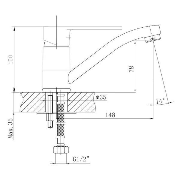 Изображение товара Смеситель ESKO LG 15