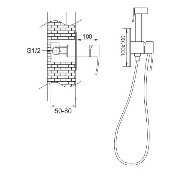 Изображение товара Гигиенический душ Rose R1505F
