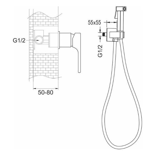 Изображение товара Гигиенический душ Rose R1005H