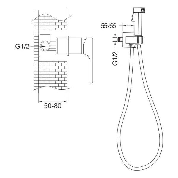Изображение товара Гигиенический душ Rose R1005