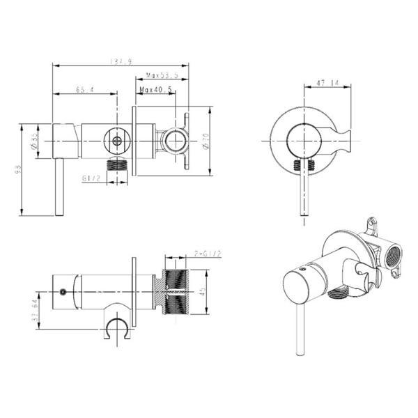 Изображение товара Гигиенический душ Bronze de Luxe 701BR
