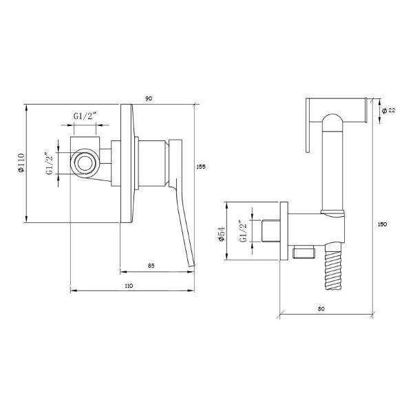 Изображение товара Гигиенический душ Bronze de Luxe EL28GB