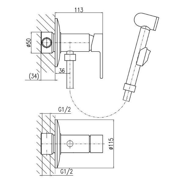 Изображение товара Гигиенический душ Rav Slezak VT447/1