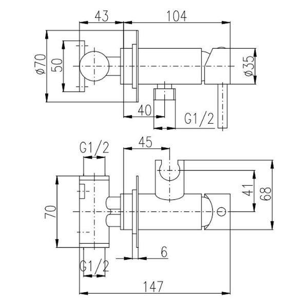 Изображение товара Гигиенический душ Rav Slezak SE843/1B