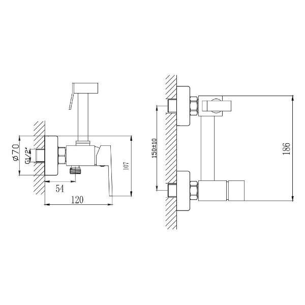 Изображение товара Гигиенический душ D-Lin D180201