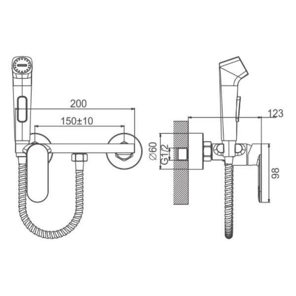 Изображение товара Гигиенический душ BELZ B55645-5