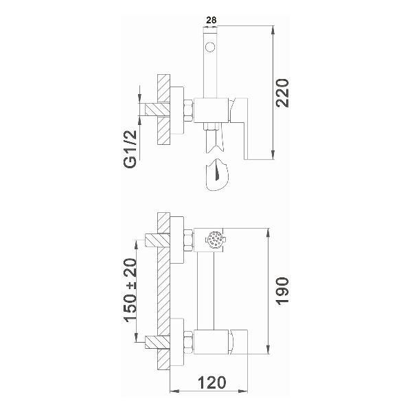 Изображение товара Гигиенический душ D-Lin D180202-S