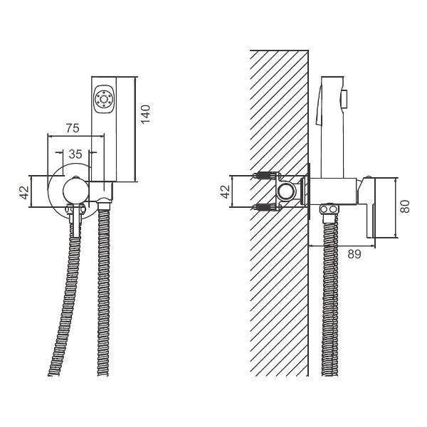 Изображение товара Гигиенический душ BELZ B55804-3