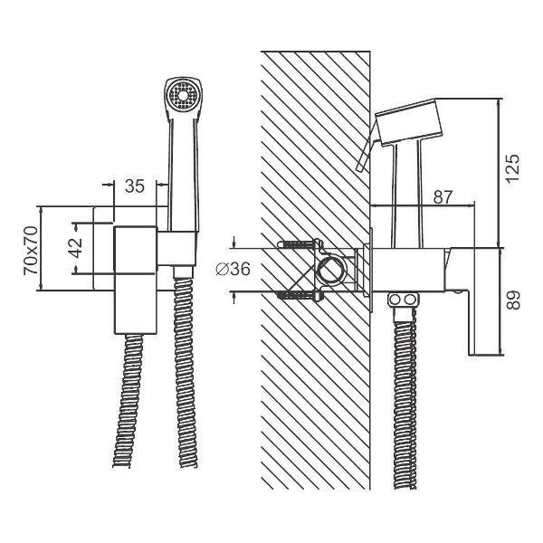 Изображение товара Гигиенический душ BELZ B55805-5