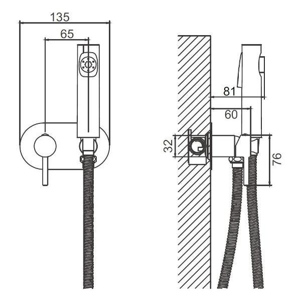 Изображение товара Гигиенический душ BELZ B55807-7