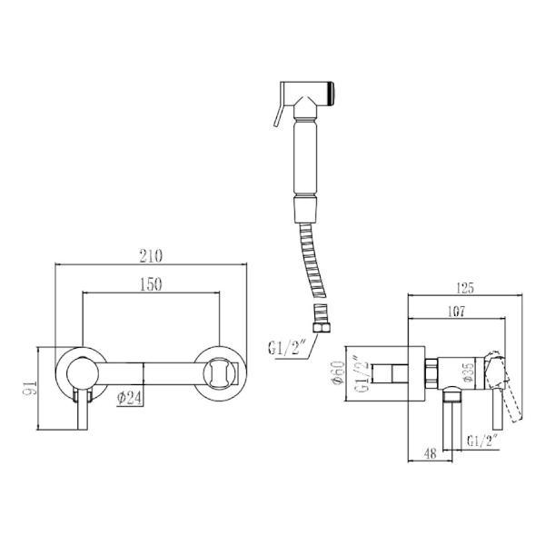Изображение товара Гигиенический душ Savol S-FXQ004H