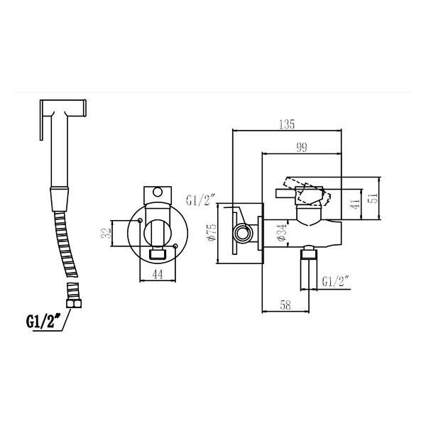 Изображение товара Гигиенический душ Savol S-FXQ002
