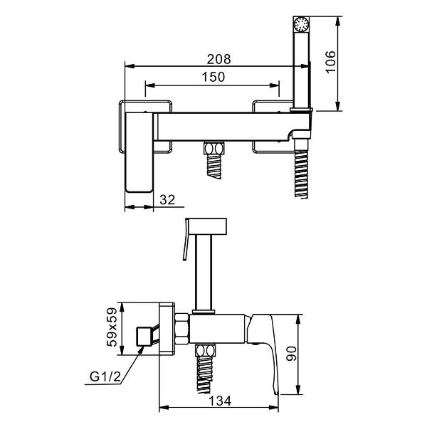 Изображение товара Гигиенический душ Raglo R01.51