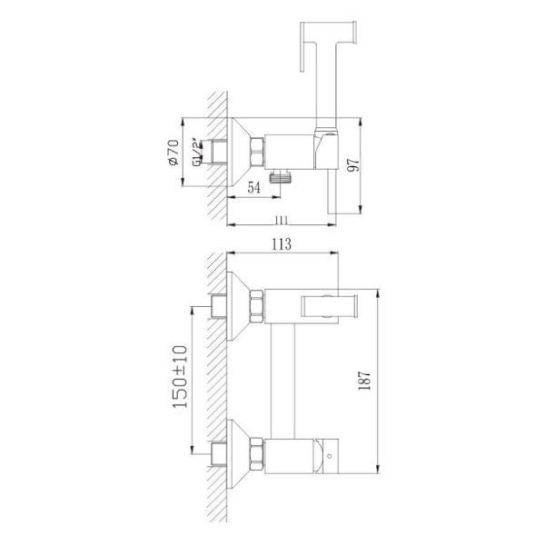 Изображение товара Гигиенический душ Haiba HB5510-4