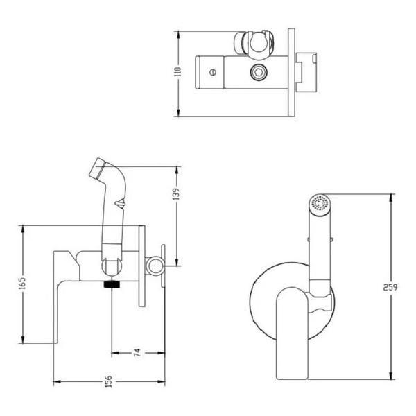 Изображение товара Гигиенический душ Haiba HB55505