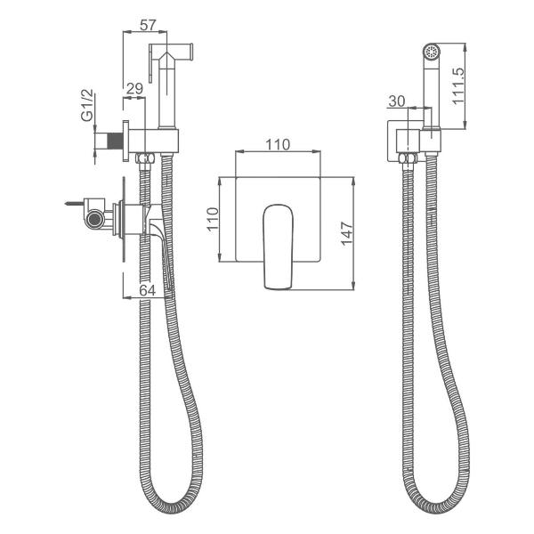 Изображение товара Гигиенический душ Splenka S30.53.06