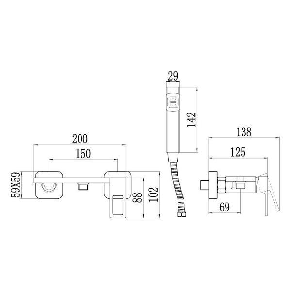 Изображение товара Гигиенический душ Savol S-FXQ013B