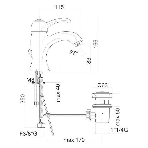 Изображение товара Смеситель Webert AU830102010