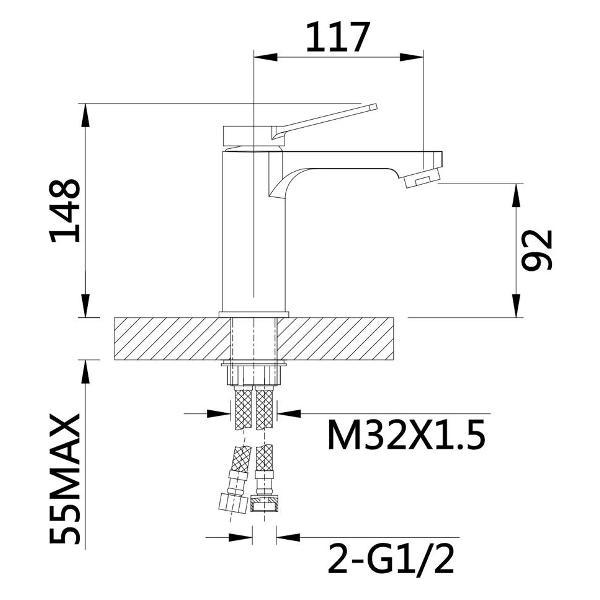 Изображение товара Смеситель D-Lin D110364-A