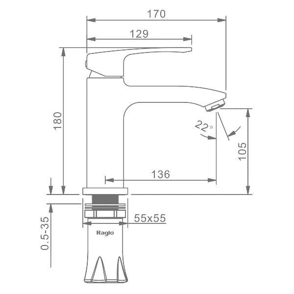 Изображение товара Смеситель Raglo R01.10