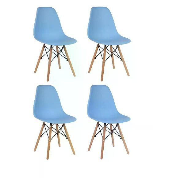 Изображение товара Стул обеденный СтулБержи для кухни Eames, голубой (комплект 4 шт)