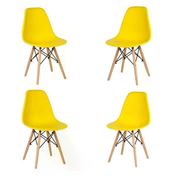 Изображение товара Стул обеденный СтулБержи для кухни Eames, желтый (комплект 4 шт) Изображение товара Стул обеденный СтулБержи для кухни Eames, желтый (комплект 4 шт)