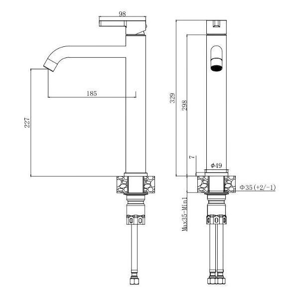 Изображение товара Смеситель VODA VSL25G